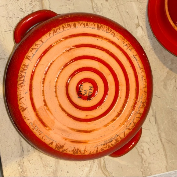 De Silva Italy Large Baking Casserole Dish Red Terracotta Pot with Lid - Picture 8 of 15